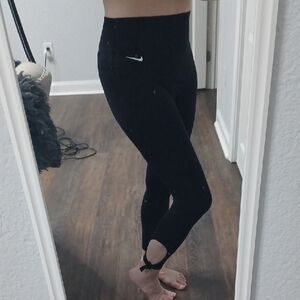 Nike Black Leggings with Ankle Bow